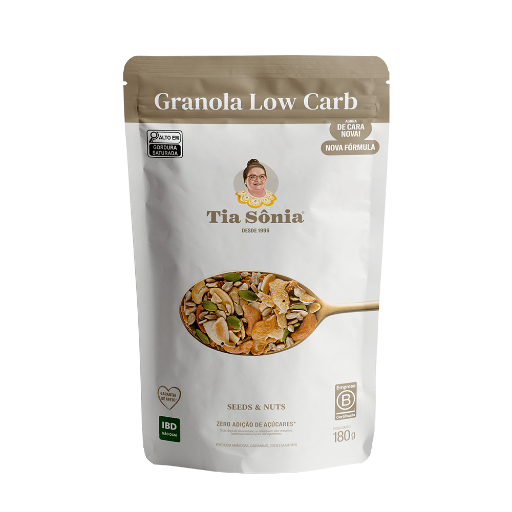 Granola Low Carb com Xylitol Tia Sônia