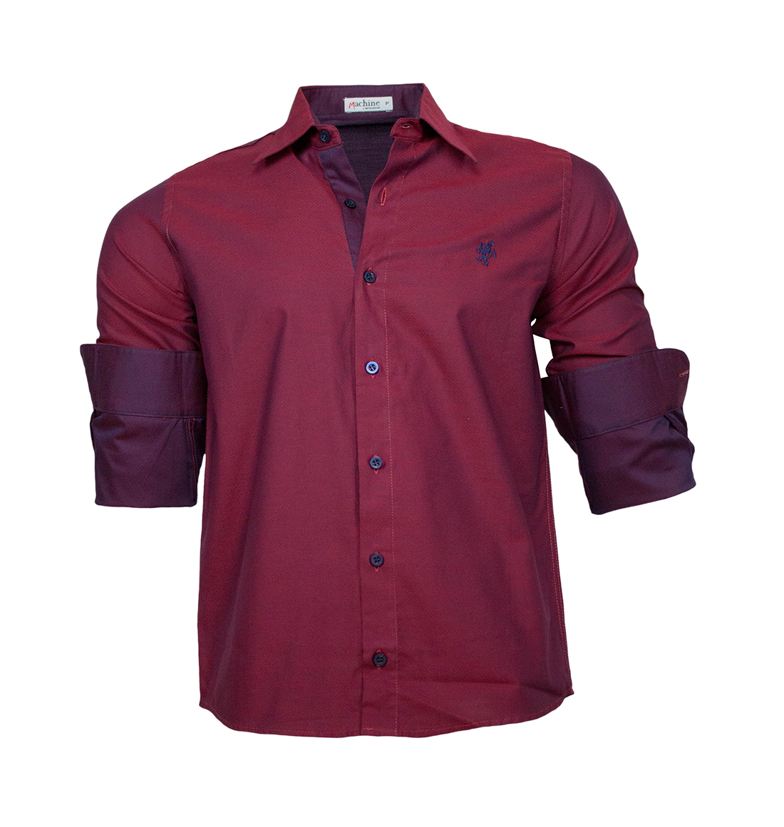 camisa social masculina vinho escuro