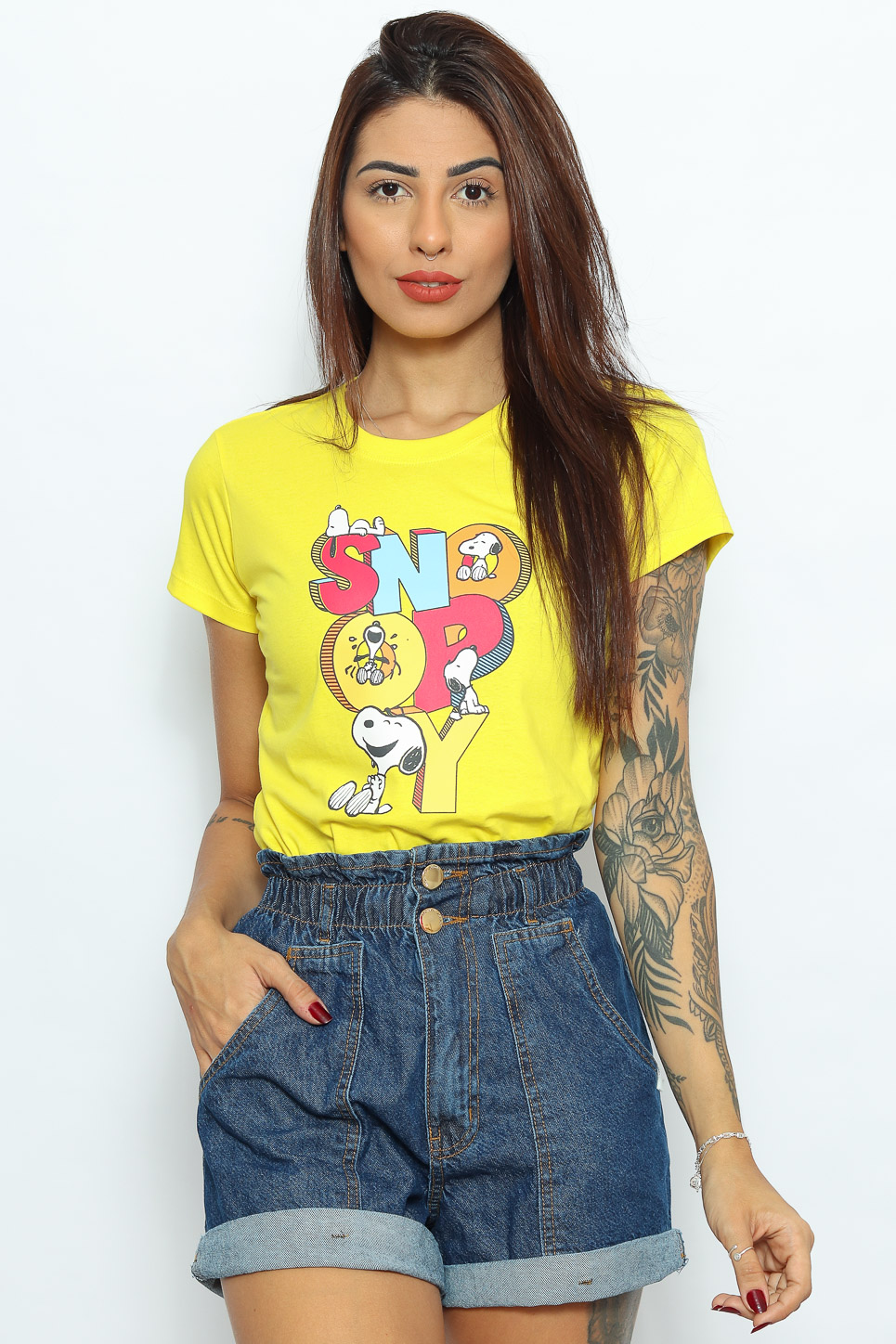 Snoopy Feliz - Amarelo (zoom)
