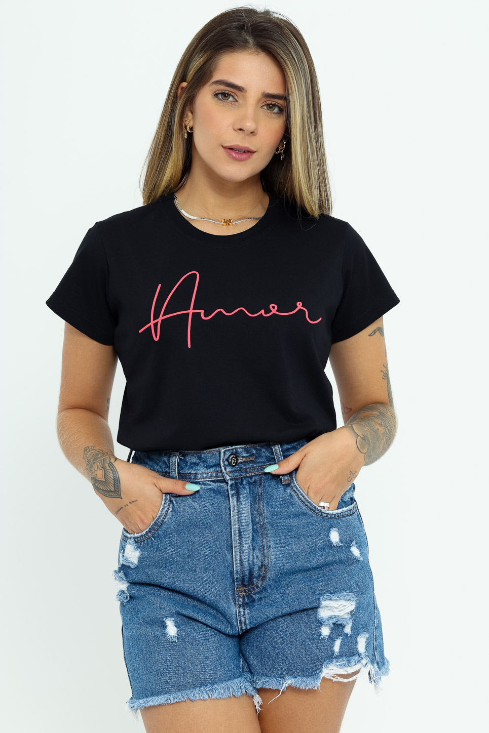 Amor Alto Relevo - Preto (zoom)