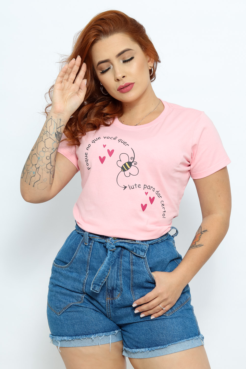 Foque no Que Voce Quer Lute Pra Dar Certo - Rosa Bebe (zoom)