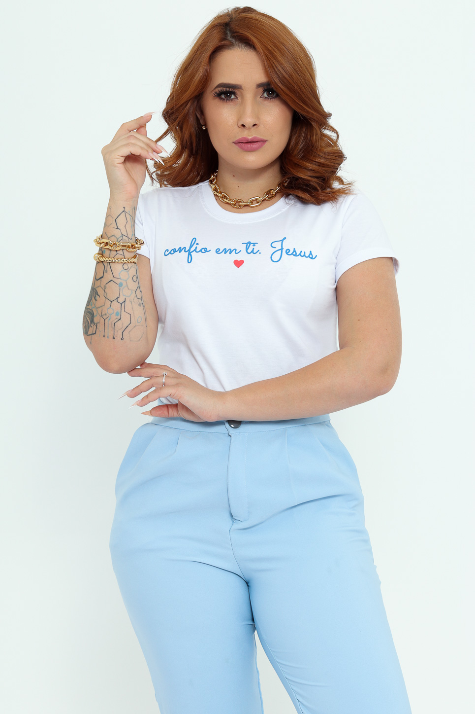 Confio Em Ti Jesus - Branco (zoom)