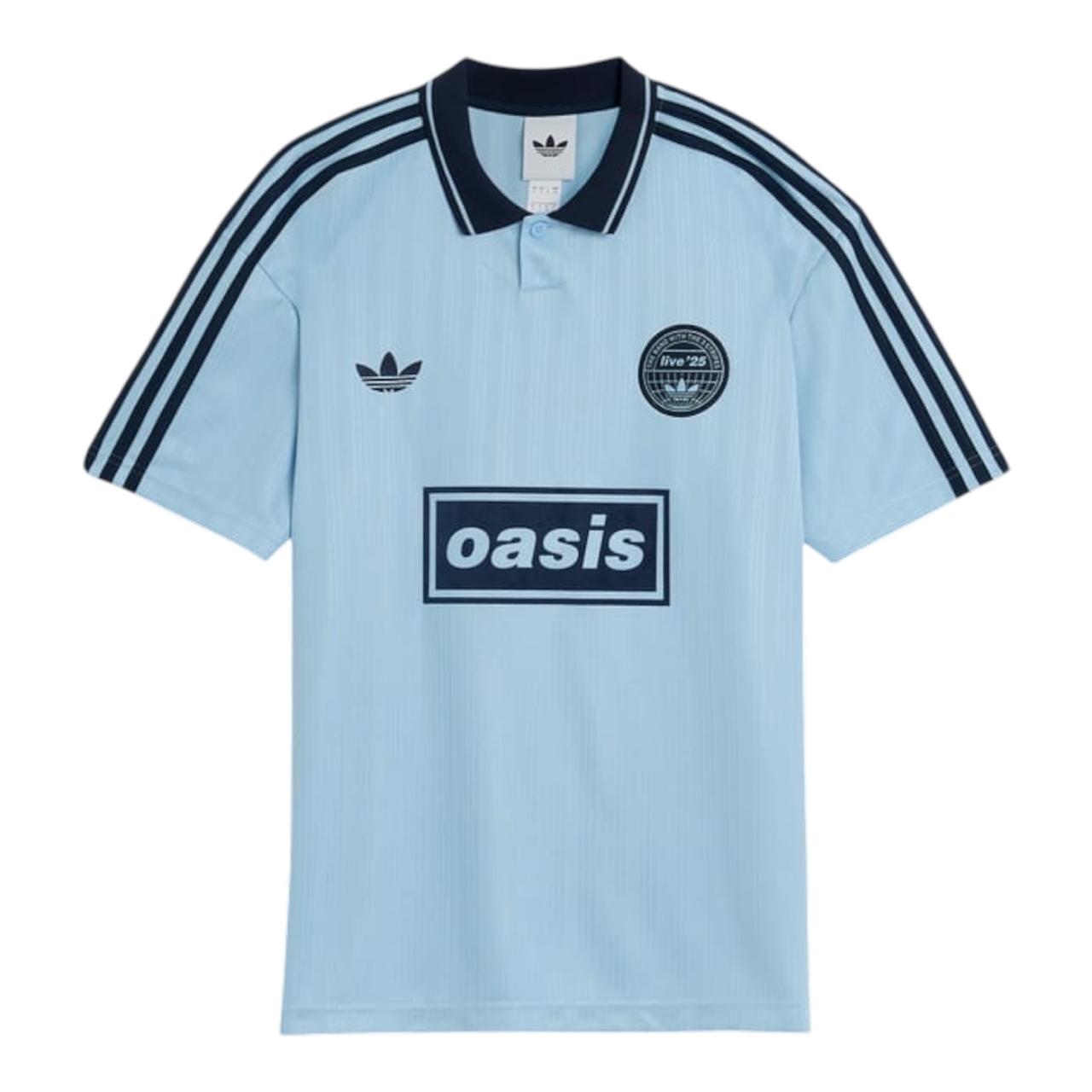 Camisa Adidas x Oasis Tour Jacquard Blue