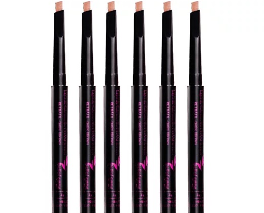 Kit c/6 Un - Lápis Retrátil de Sobrancelha Chanfrado - Dark Brown