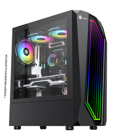 Gabinete Gamer com Led Fontal Suprema SG - 340 - K1