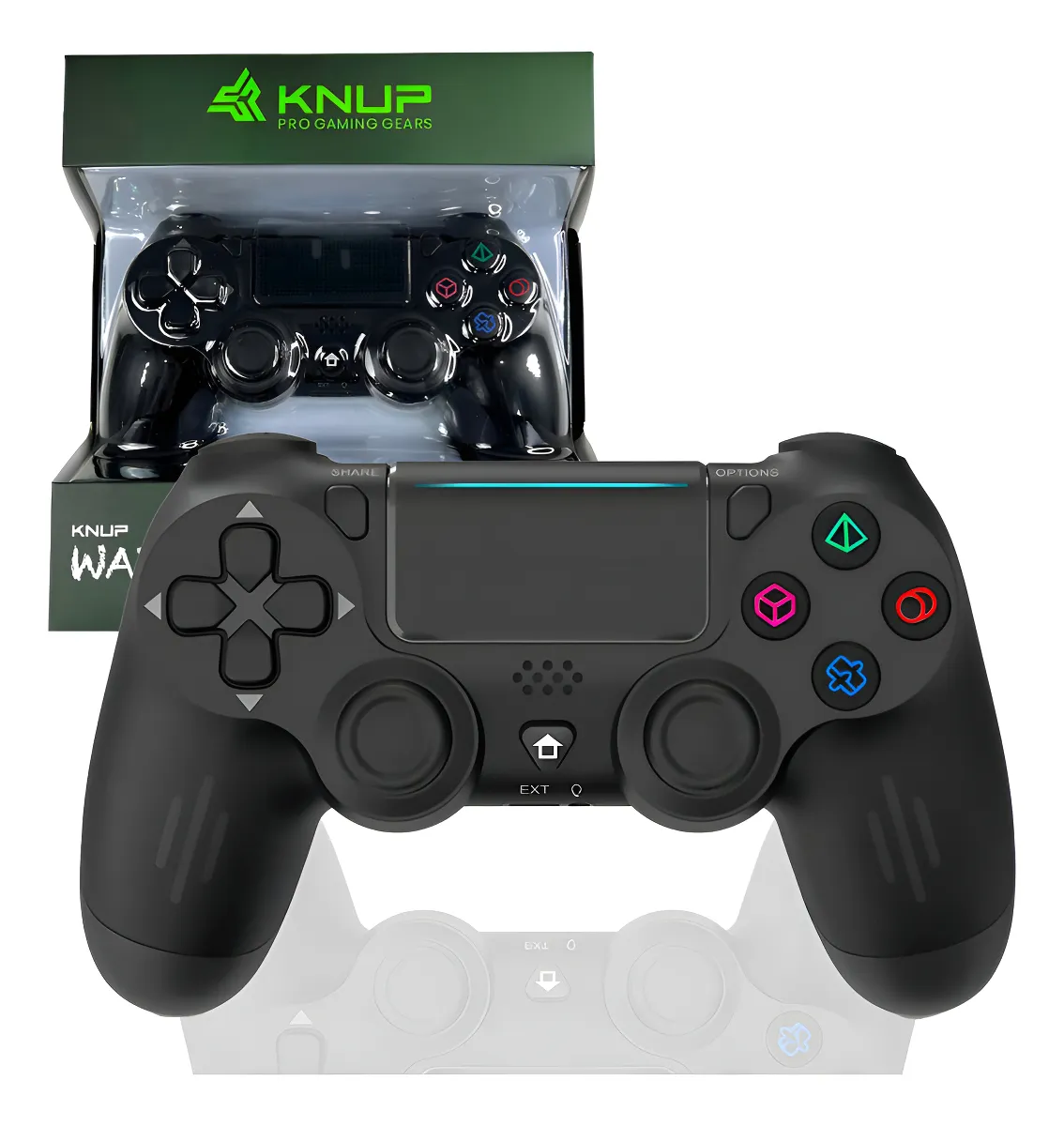 Controle Para Ps4 Smart Tv Gamepass Sem Fio Bluetooth Preto