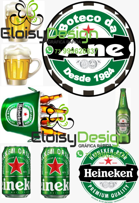 Topo De Bolo Ceveja Heineken