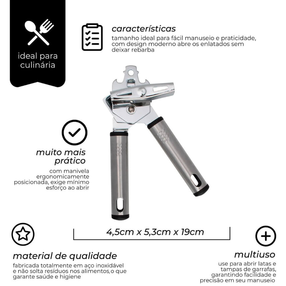 Kit 6 Abridores De Lata De Tinta - Aço Inoxidável Com Abridor De Garrafa