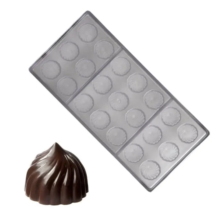 Forma de Chocolate em Policarbonato Bombom Suspiro (8g) - Chocolate World (big)