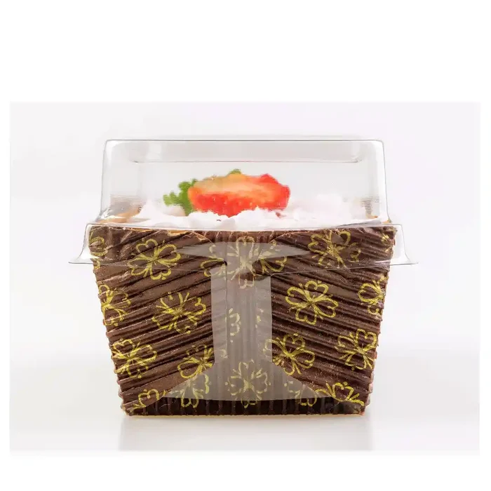 Forma para Bolo Inlgês Forneável com Tampa 100g Decorado (5uni) - Sulformas_C