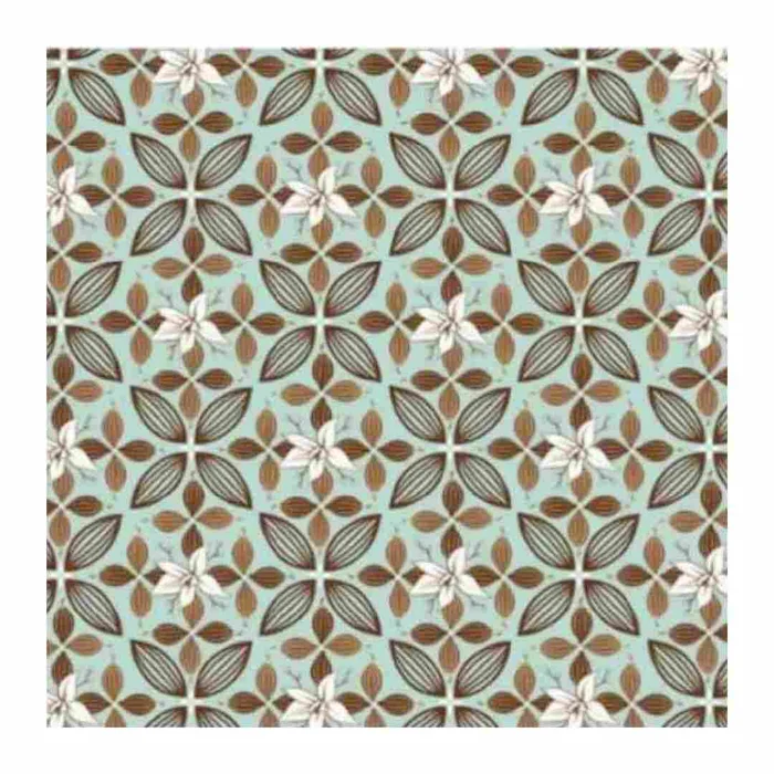 Folha Chumbo 8,0 x 7,8cm (300uni) - Flor de Cacau Páscoa Turquesa_c