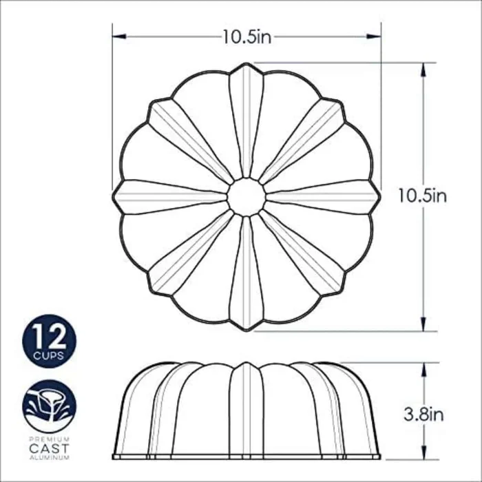 Forma para Bolo Bundt Original Grafite - Nordic Ware_e