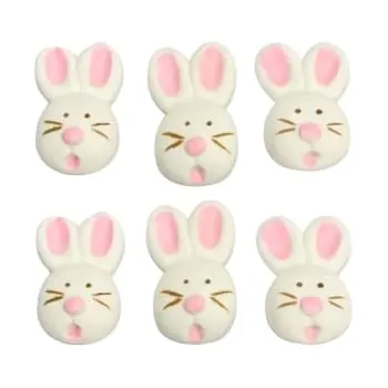 Enfeite de Páscoa em Açúcar Coelho Fru-Fru (6uni) - Jady Confeitos (normal)