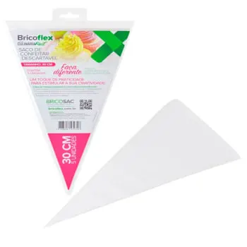 Saco para Confeitar Descartáveis 30cm (5uni) - Bricoflex (normal)