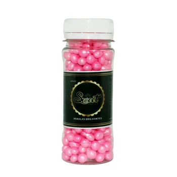 Confeito Pérolas Brilhantes Rosa Bebê (50g) - Sweet Decor (normal)