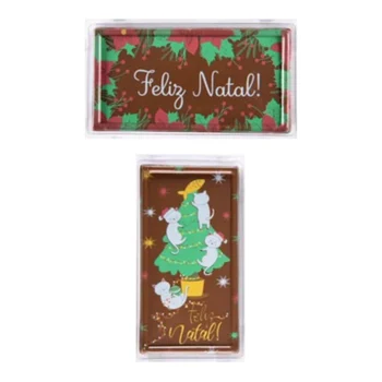 Forma Decorativa Blister Tablete/Barra Natal - Feliz Natal (4 cavidades)_A