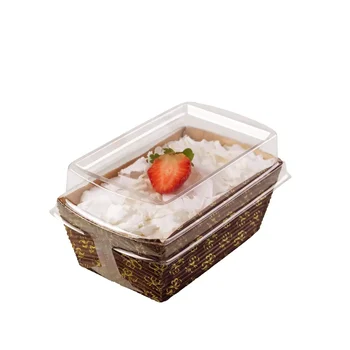 Forma para Bolo Inlgês Forneável com Tampa 100g Decorado (5uni) - Sulformas_A