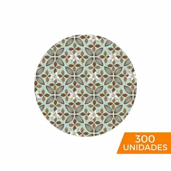 Folha Chumbo 8,0 x 7,8cm (300uni) - Flor de Cacau Páscoa Turquesa