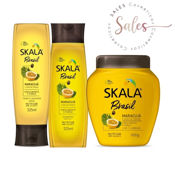 Kit Skala de Tratamento Maracujá e Óleo de Patauá - Sales Cosmeticos