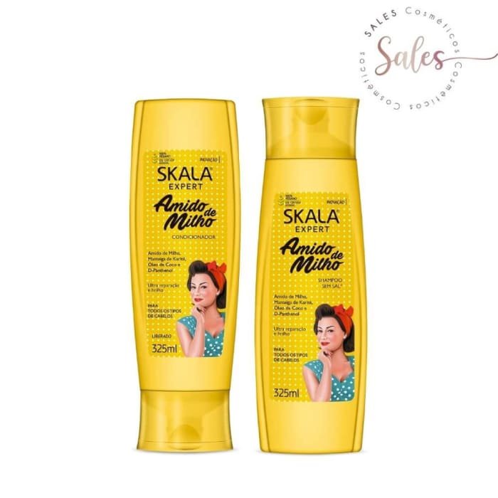 Kit Shampoo + Condicionador Skala Amido de Milho 325 ml