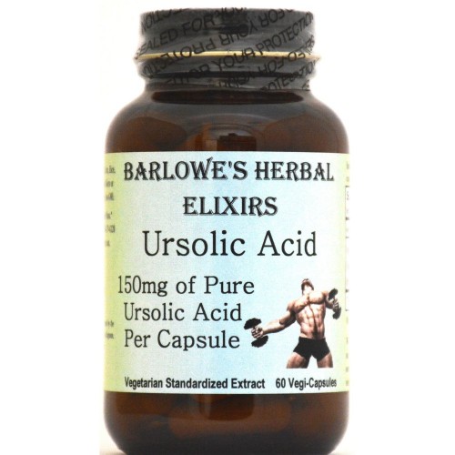 Ácido Ursólico 150mg Barlowe's Herbal Elixirs 60 cápsulas