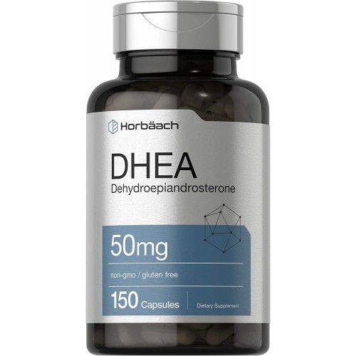DHEA, Horbaach, 50mg, 150 Cápsulas