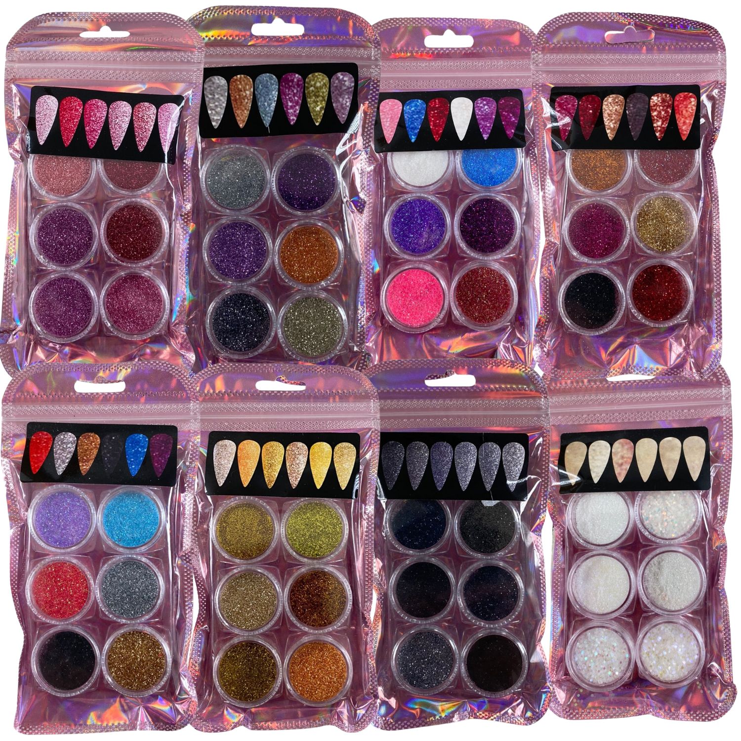 Kit com 06 Glitter Decoração Nail Art