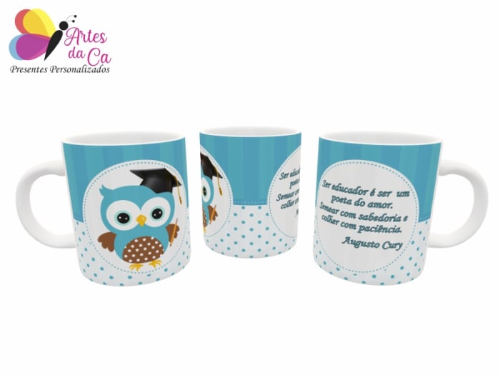 Caneca Porcelana - Dia dos Professores "Modelo 3" - Masculina
